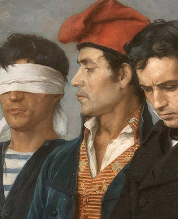 L'esecuzione di Torrijos e dei suoi compagni sulla spiaggia di Malaga - Museo del Prado, Madrid, dettaglio 2
